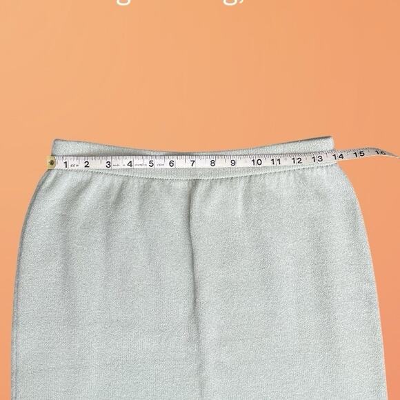 ST. JOHN COLLECTION by Marie Green Cream Vintage 80s Size 6 M Sweater Knit Skirt - Picture 7 of 10